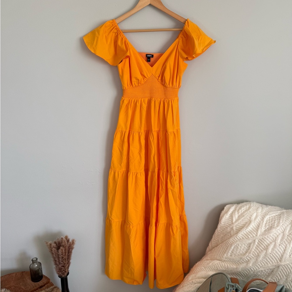 Express Vibrant Tiered Maxi Dress